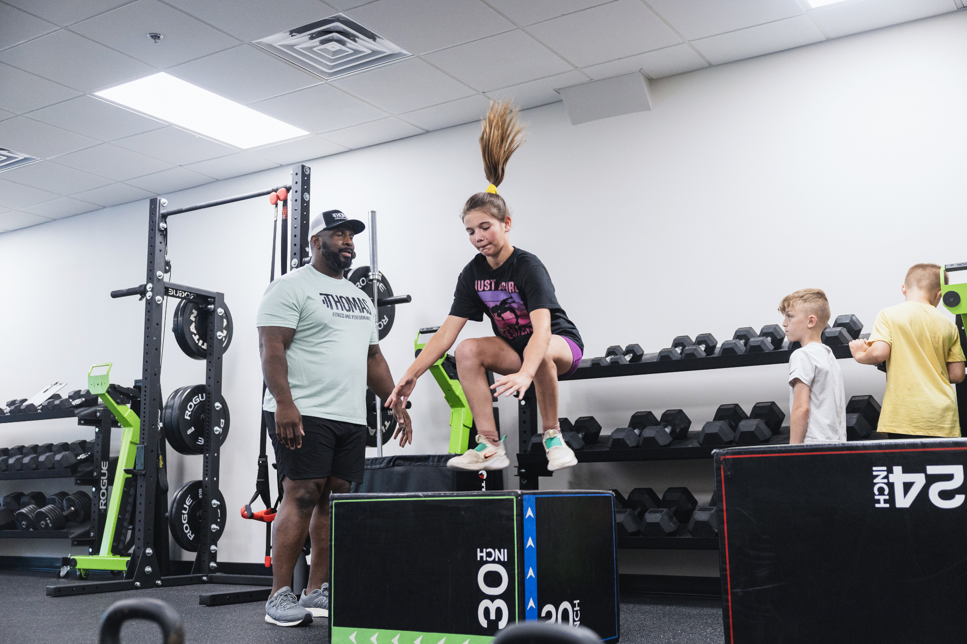 Young athletes training at Thomas Fitness and Performance